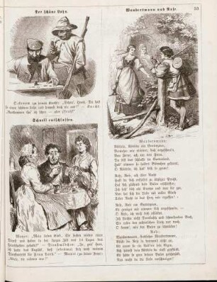 "Der schöne Lohn" "Schnell entschlossen" "Wandersmann und Rose"