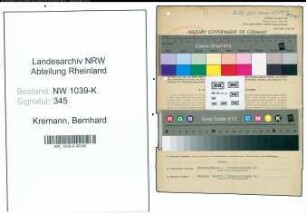 Entnazifizierung Bernhard Kremann , geb. 25.03.1887 (Revisor)