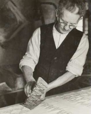 Blaudruck, Färberei H. Fischer, Neukirch/Lausitz
