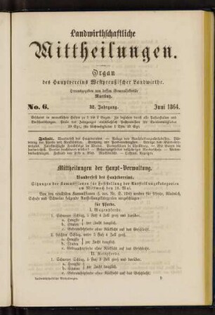 No. 6. 32. Jahrgang. Juni 1864.