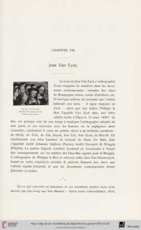 Chapitre VIII. Jean Van Eyck