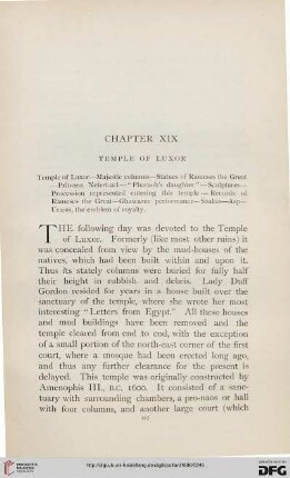 Chapter XIX: Temple of Luxor