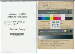 Entnazifizierung Georg Stephan , geb. 19.12.1910 (Postangestellter)