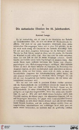 Die ästhetische Illusion im 18. Jahrhundert