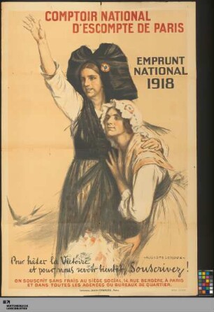 Emprunt National 1918 : Pour hâter la victoire et pour nous revoir bientôt, souscrivez!