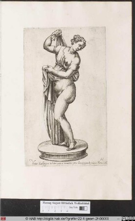 Statue der sich umblickenden Venus.