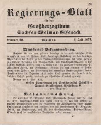 Nr. 22 : 6. Juli 1853