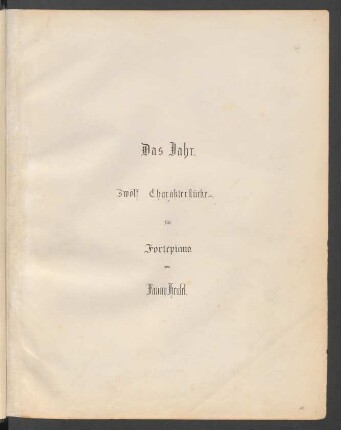 Das Jahr : 12 Charakterstücke; pf; H 385