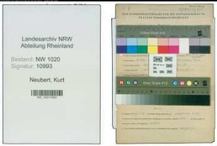 Entnazifizierung Kurt Neubert , geb. 12.06.1911 ()