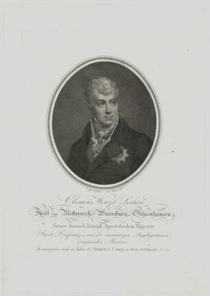 Porträt von Klemens Wenzel Lothar von Metternich