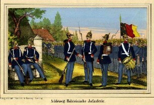 Uniformbild, Infanteristen der schleswig-holsteinischen Armee