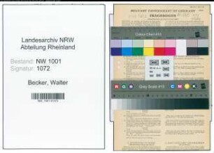 Entnazifizierung Walter Becker, geb. 14.07.1918 (Bueroangestellter)