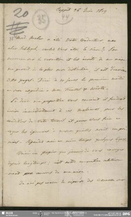 Eigenh. Brief von Auguste Louis de Staël-Holstein an August Wilhelm von Schlegel, Coppet, 26.06.1819