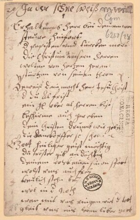 Erhalt uns Herr - BSB Cgm 6250(28