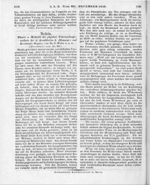 Weber, G.: Theorie und Methodik der physikalischen Untersuchungsmethoden bei den Krankheiten der Athmungs- und Kreislauf-Organe. In ihren Grundzügen dargestellt. Nordhausen: Büchting 1849 (Beschluss von Nr. 283)