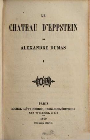Le Chateau d'Eppstein, 1