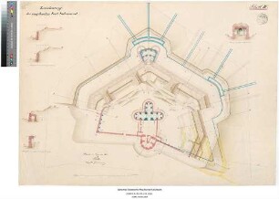 Fort Judensand [der Festung Mainz] nach dem Umbau