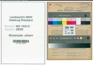 Entnazifizierung Johann Stroosnyder, geb. 24.09.1912 (Moebelhaendler)