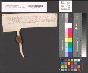 Bovo, Herr von Friemersheim, Ritter schuldet dem Edelherrn Johann von Moers, Ritter, 12 Gulden. Datum op sinte Bonifacius dage.