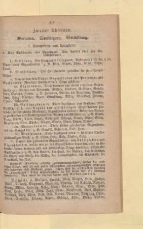 Zweiter Abschnitt. Wortarten. Wortbiegung. Wortbildung