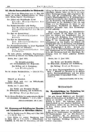 Vereinheitlichung der Verwaltung der Hochschulen für Lehrerbildung : [Wissenschaft] ; [Amtliche Erlasse] ; [Amtlicher Teil]