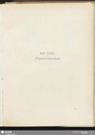 Tafel LXXXV. Pleuronautilus