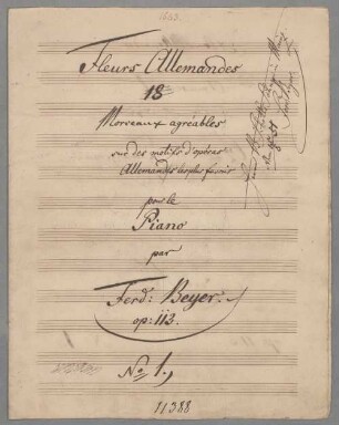 Amusement sur des motifs de l'opera Zar und Zimmermann, Klavier, op. 113/1 - BSB Mus.Schott.Ha 12223-2