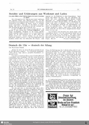 Deutsch die Uhr - deutsch der Klang