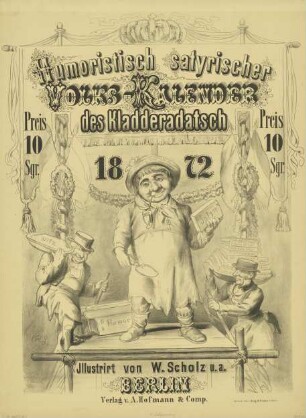 Humoristisch satirischer Volks-Kalender des Kladderadatsch 1872