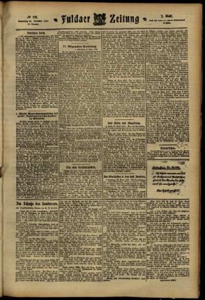 Zweite Ausgabe vom Donnerstag, den 26. September 1912.