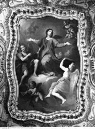 Szenen aus dem Leben der heiligen Katharina von Genua und Kardinaltugenden, Glorie der heiligen Katharina von Genua