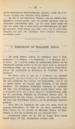 X. Buchdruckereien und lithographische Anstalten.