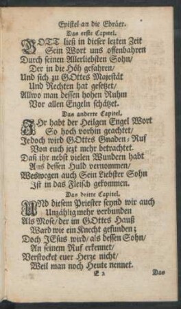 Epistel an die Ebräer.