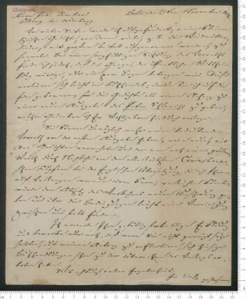 Brief von Adelbert von Chamisso an Johann Leonhard Schrag, geschrieben von Julius Eduard Hitzig