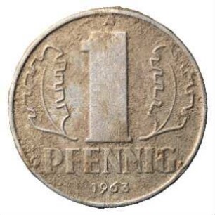Fundmünze, Pfennig, 1963