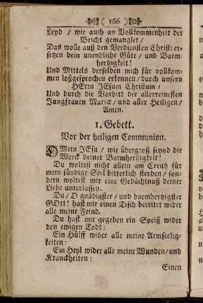 1. Gebett. Vor der heiligen Communion