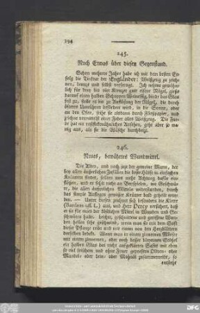 246. Neues, bewährtes Wundmittel.