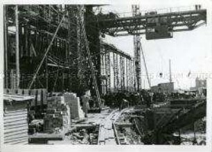 Baustelle des Stahlwerkes Brandenburg