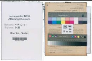 Entnazifizierung Gustav Roehlen , geb. 23.02.1896 (Schmiedemeister)