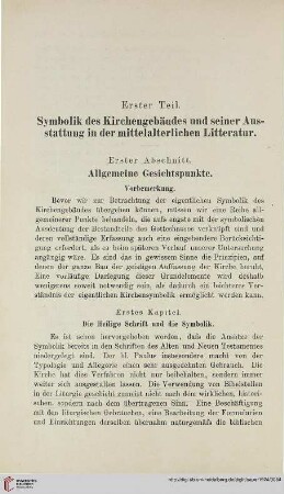 Erster Abschnitt: Allgemeine Gesichtspunkte