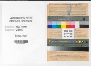 Entnazifizierung Karl Broer , geb. 18.12.1900 (Elektriker)