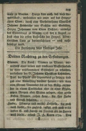 Dritter Nachtrag zu den Erfindungen