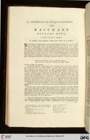 XCII. Bacchans / XCII. Un Bacchante