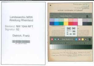 Entnazifizierung Franz Dietrich , geb. 22.06.1904 ()