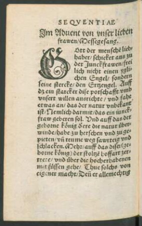Im Advent von unser lieben frawen/ Messegesang.