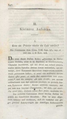 Kleinere Aufsätze