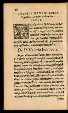 Valerii Maximi Liber Quartus.