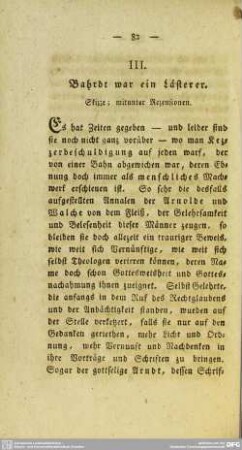 III. Bahrdt war ein Lästerer