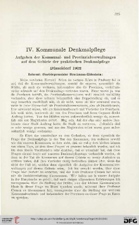 IV. Kommunale Denkmalpflege
