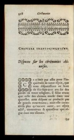 Chapitre Trente-Cinquiéme. Disputes sur les cérémonies chinoises